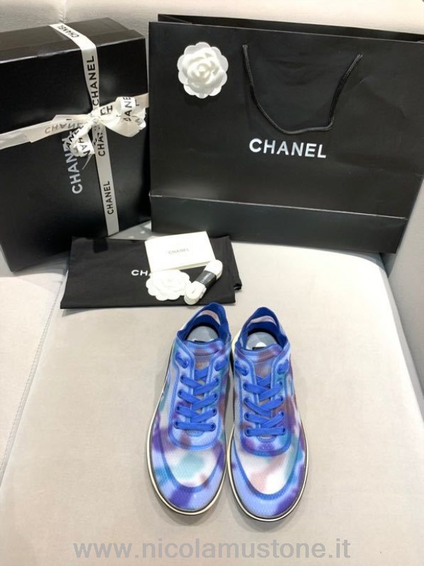 Qualità Originale Chanel Sneakers Trainer Trasparenti Pelle Vitello Collezione Primavera/estate 2020 Blu