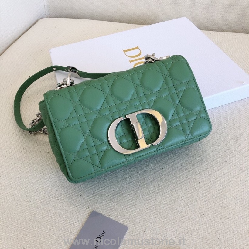 Qualità Originale Christian Dior Caro Borsa 20 Cm Hardware Argento Pelle Di Agnello Collezione Primavera/estate 2021 Verde Menta