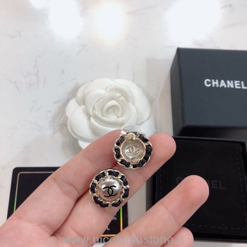 คุณภาพเดิม Chanel Cc โลโก้ Chain Embellished Stud ต่างหู 97374 ฤดูใบไม้ผลิ/ฤดูร้อน 2020 คอลเลกชัน Gold
