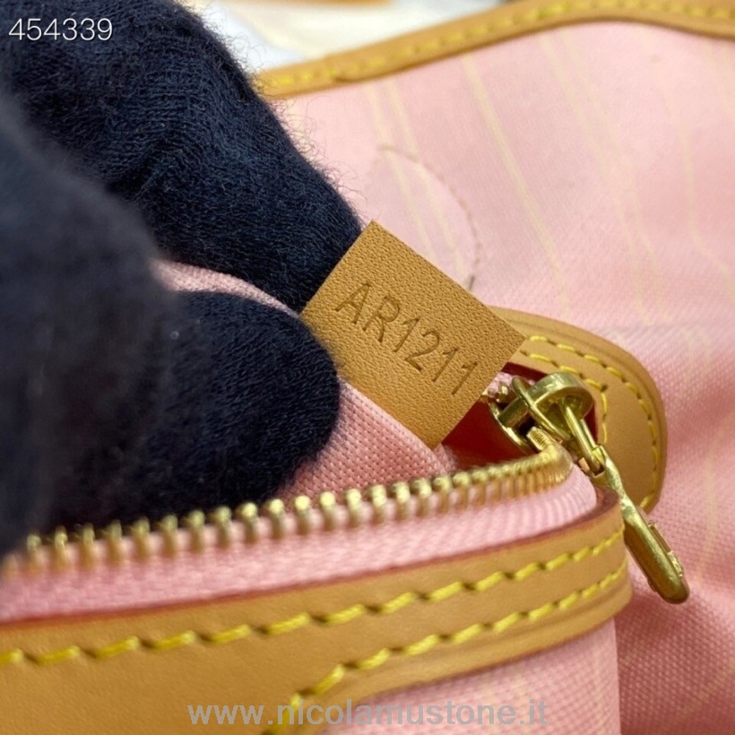 คุณภาพเดิม Louis Vuitton Neverfull Mm กระเป๋า 32 ซม Monogram ผ้าใบฤดูใบไม้ผลิ/ฤดูร้อน 2021 คอลเลกชัน M45680 Light สีชมพู