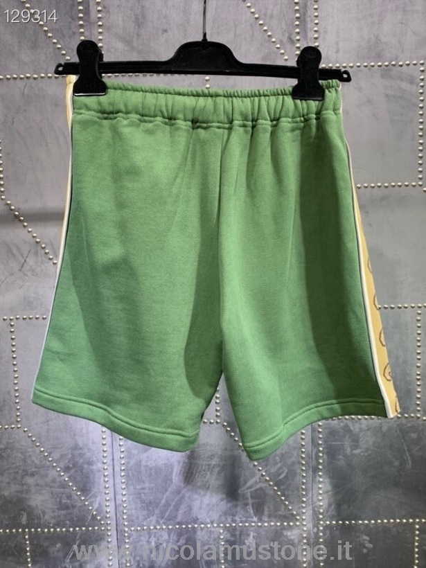 คุณภาพเดิม Gucci Gg โลโก้กางเกงขาสั้น Unisex คอลเลกชั่นฤดูใบไม้ร่วง/ฤดูหนาว 2020 สีเขียว