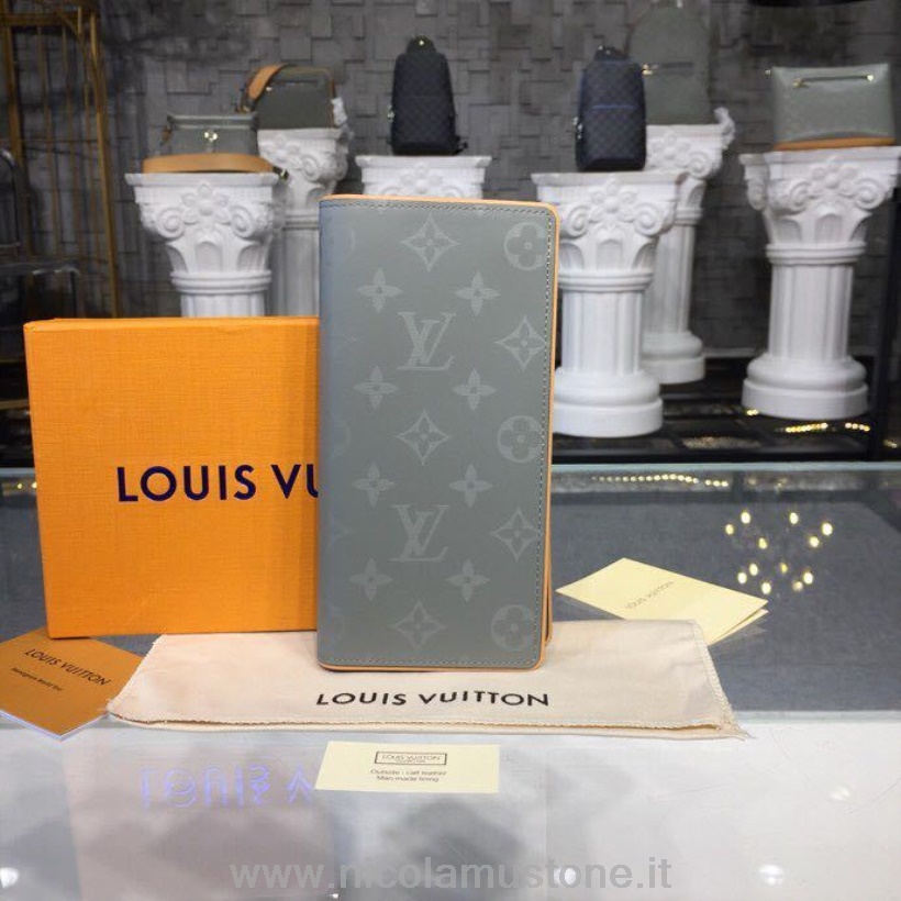 คุณภาพเดิม Louis Vuitton Brazza Wallet Monogram Titanium Canvas Fall/winter 2018 Collection M63236 Grey