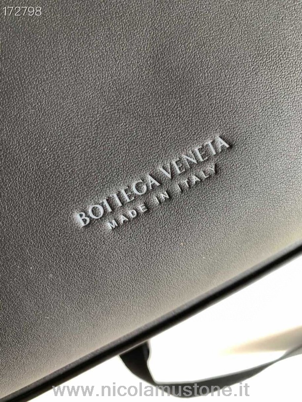 คุณภาพเดิม Bottega Veneta กระเป๋าเป้สะพายหลัง 42 ซม 70071 Intrecciato Nappa หนังฤดูใบไม้ผลิ/ฤดูร้อน 2021 คอลเลกชันสีดำ