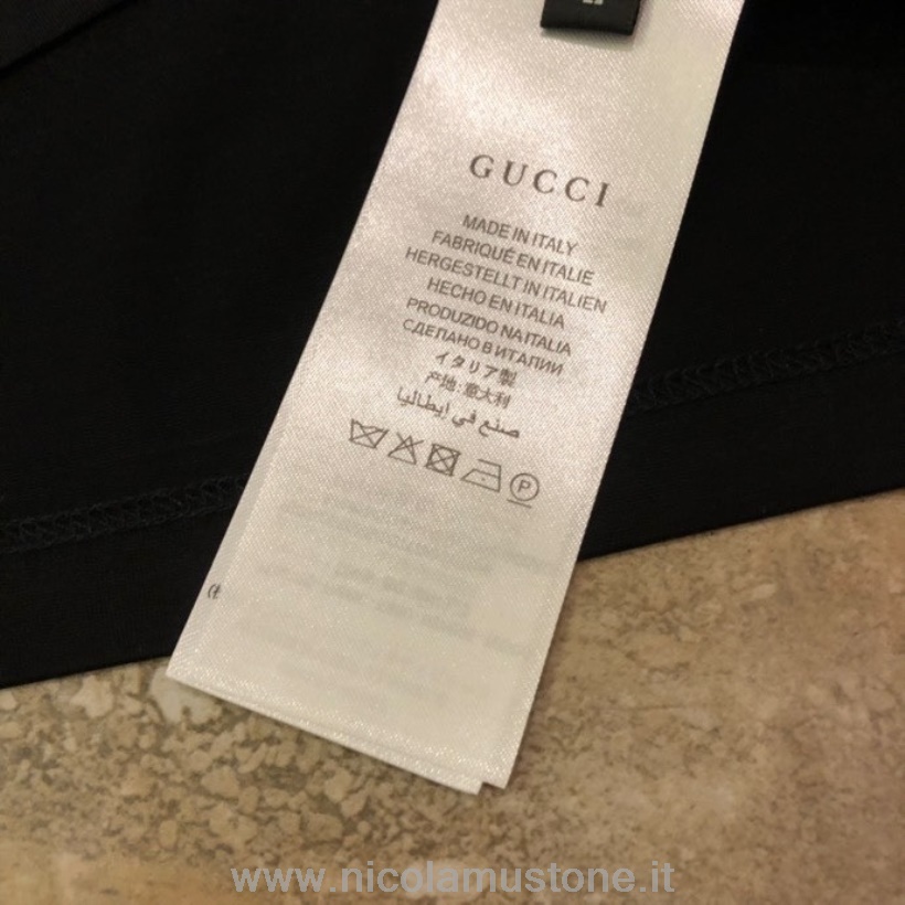 เสื้อยืดแขนสั้น Gucci Lunar Year ของแท้ ของแท้ ฤดูใบไม้ผลิ/ฤดูร้อน 2022 สีดำ