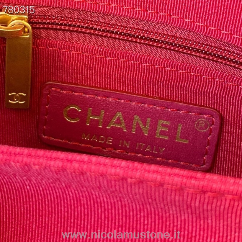Borsa Con Patta Chanel Di Qualità Originale 22cm As3011 Hardware Oro Pelle Di Vitello Pelle Di Vitello Collezione Autunno/inverno 2021 Nero