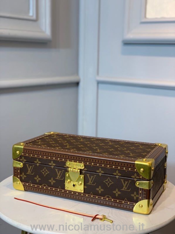 Orijinal Kalite Louis Vuitton 8 Saat Kasası 38cm Monogram Tuval Ilkbahar/yaz 2020 Koleksiyonu M47641 Bej