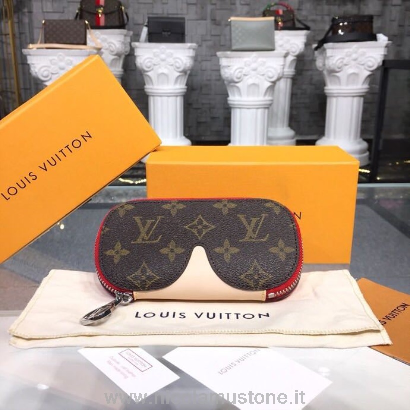 Orijinal Kalite Louis Vuitton Emilie Gözlük Kılıfı Monogram Tuval Sonbahar/kış 2018 Koleksiyonu Gi0196 Kırmızı