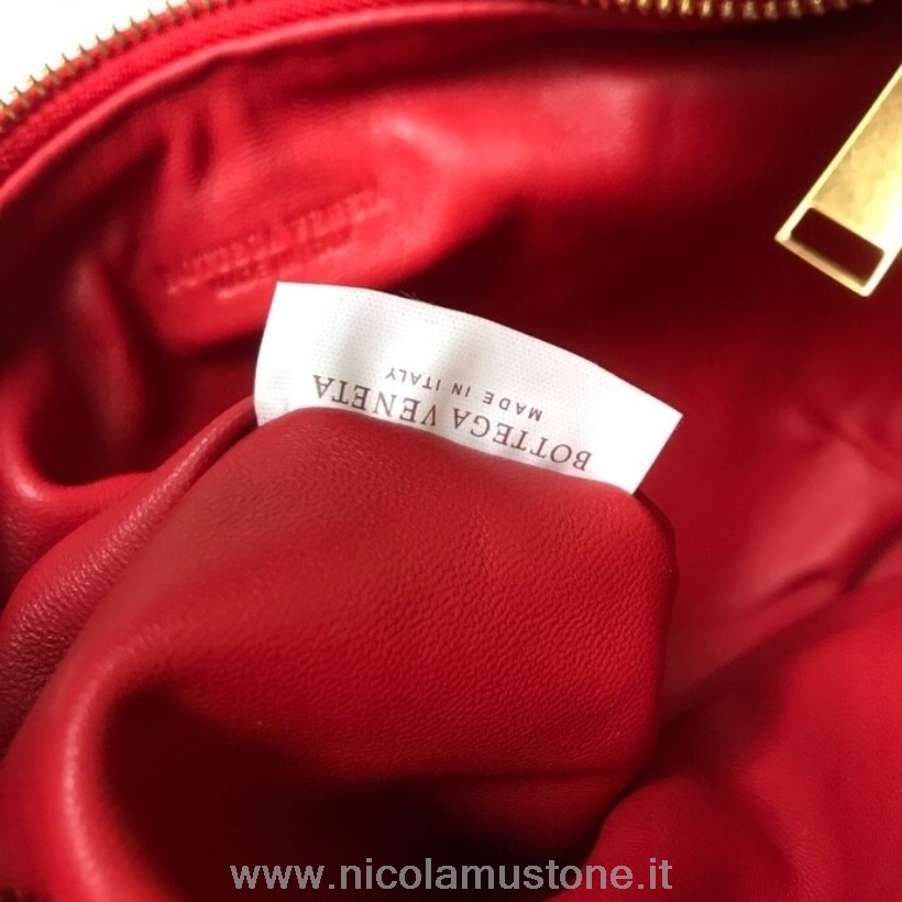 Orijinal Kalite Bottega Veneta Dokuma Mini Jodie çanta 24cm Dana Derisi 2020 Ilkbahar/yaz Koleksiyonu Kırmızı