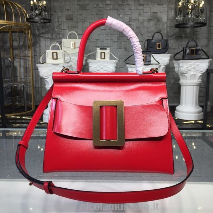 Orijinal Kalite Boyy Karl El çantası Büyük çanta 28cm Dana Derisi Deri Ilkbahar/yaz 2018 Koleksiyonu Kırmızı