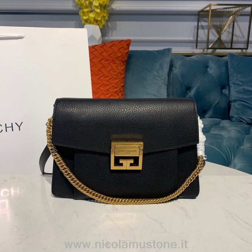 Orijinal Kalite Givenchy Gv3 Omuz çantası 22cm Dana Derisi Deri Sonbahar/kış 2019 Koleksiyonu Siyah