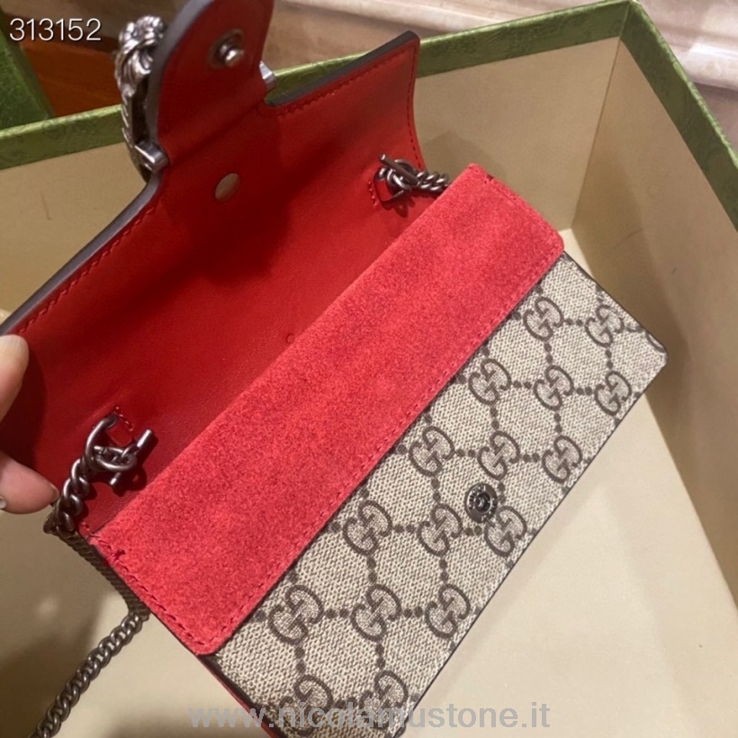 Orijinal Kalite Gucci Dionysus Omuz çantası 16cm 421970 Dana Derisi Deri Ilkbahar/yaz 2022 Koleksiyonu Kırmızı