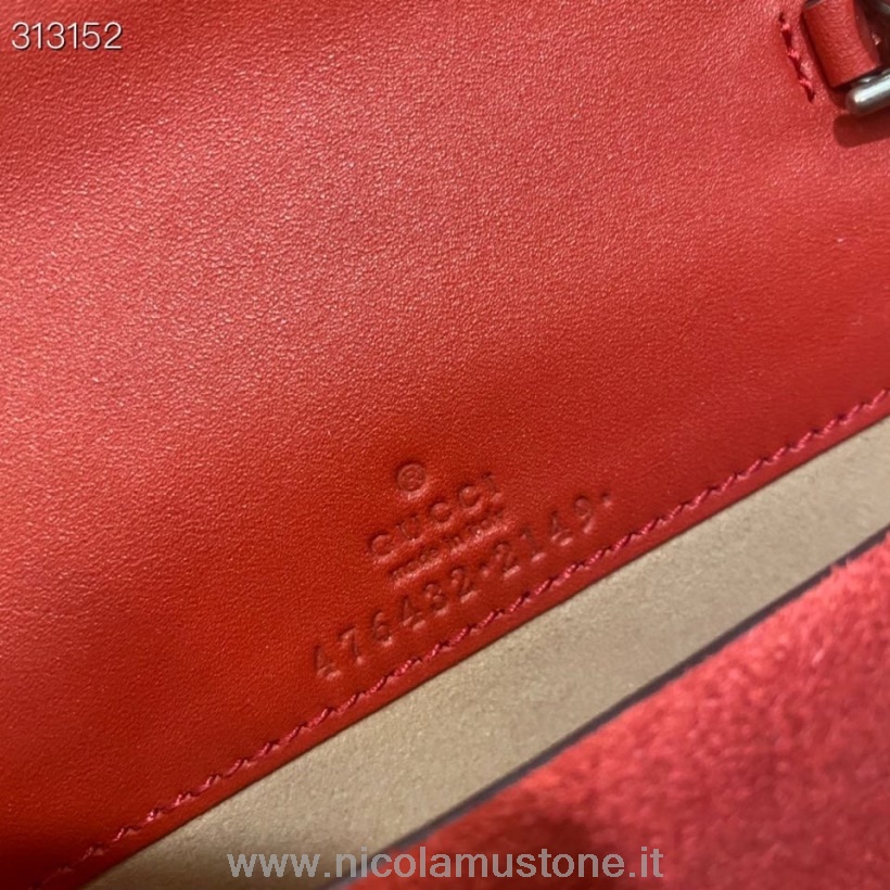 Orijinal Kalite Gucci Dionysus Omuz çantası 16cm 421970 Dana Derisi Deri Ilkbahar/yaz 2022 Koleksiyonu Kırmızı
