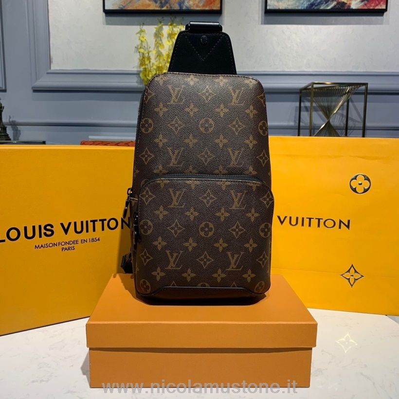 Orijinal Kalite Louis Vuitton Avenue Askılı çanta 32cm Monogram Kanvas Ilkbahar/yaz 2020 Koleksiyonu M41719 Kahverengi