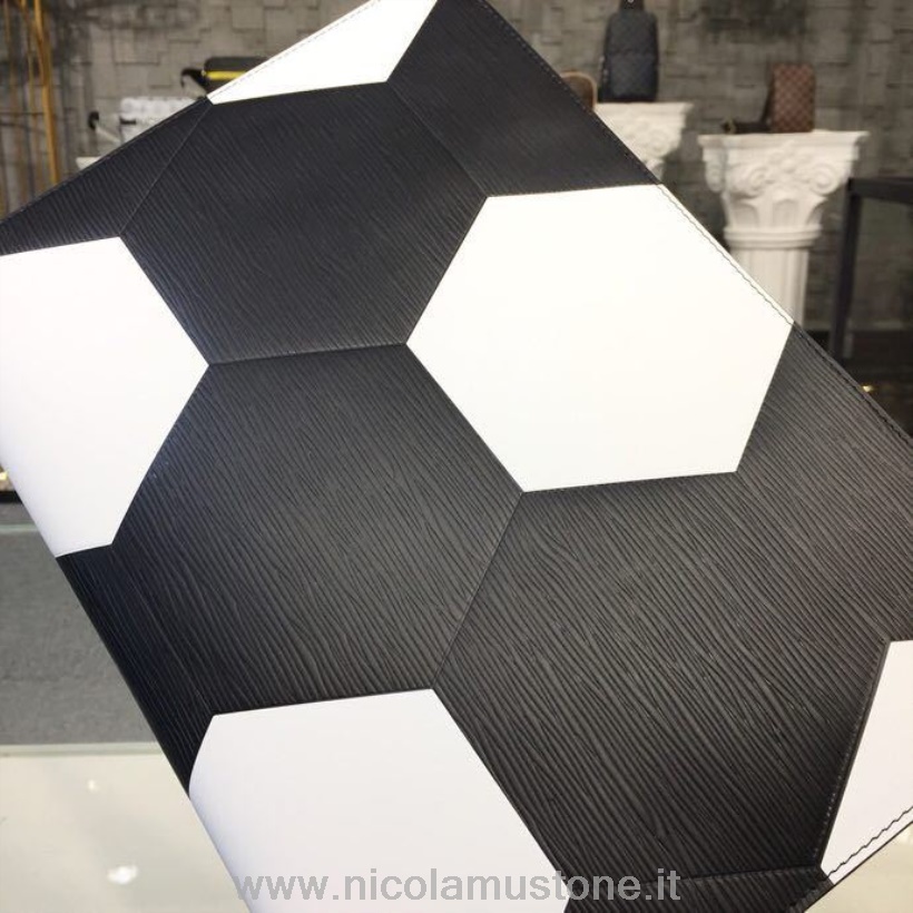 Orijinal Kalite Louis Vuitton Pochette Jour Gm Tuval Fifa Dünya Kupası Rusya 2018 Koleksiyonu M63232 Siyah/beyaz