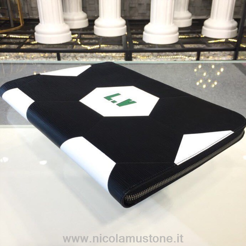 Orijinal Kalite Louis Vuitton Pochette Jour Gm Tuval Fifa Dünya Kupası Rusya 2018 Koleksiyonu M63232 Siyah/beyaz