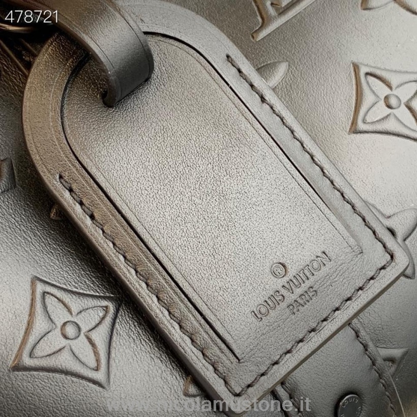 Orijinal Kalite Louis Vuitton Keepall şehir çantası 28cm Monogram Mühür Sığır Derisi Tuval İlkbahar/Yaz 2021 Koleksiyonu M57961 Siyah