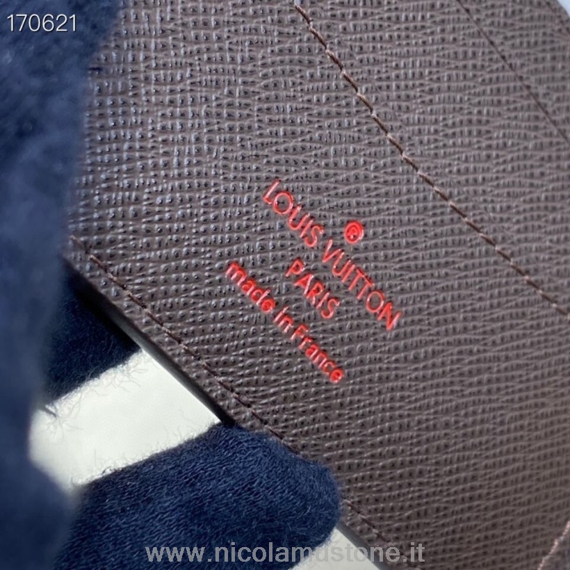 Orijinal Kalite Louis Vuitton Ince Cüzdan 12cm Damier Ebene Kanvas Ilkbahar/yaz 2020 Koleksiyonu N64002 Kahverengi