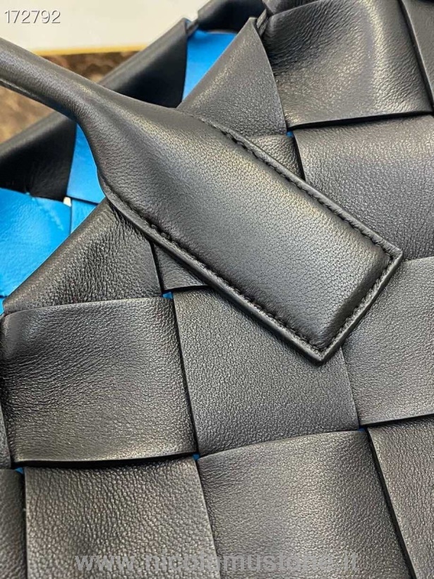 Orijinal Kalite Bottega Veneta Dokuma çanta 48cm Intrecciato Napa Deri Ilkbahar/yaz 2021 Koleksiyonu Siyah