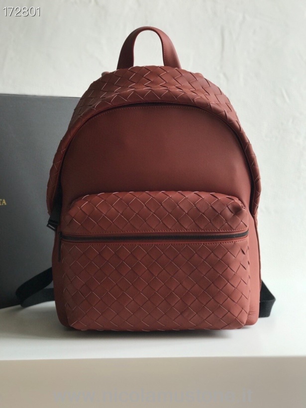 Orijinal Kalite Bottega Veneta Sırt çantası 42cm 70078 Intrecciato Napa Deri Ilkbahar/yaz 2021 Koleksiyon Kırmızı