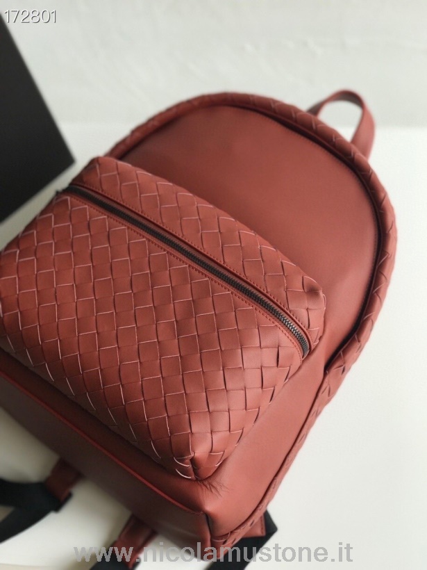 Orijinal Kalite Bottega Veneta Sırt çantası 42cm 70078 Intrecciato Napa Deri Ilkbahar/yaz 2021 Koleksiyon Kırmızı