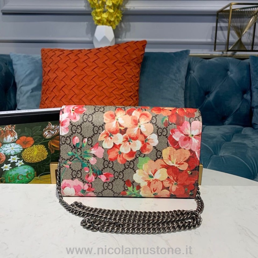 Orijinal Kalite Gucci çiçekli Woc Dionysus Omuz çantası 20cm Dana Derisi Deri Trim Sonbahar/kış 2019 Koleksiyonu Bordo