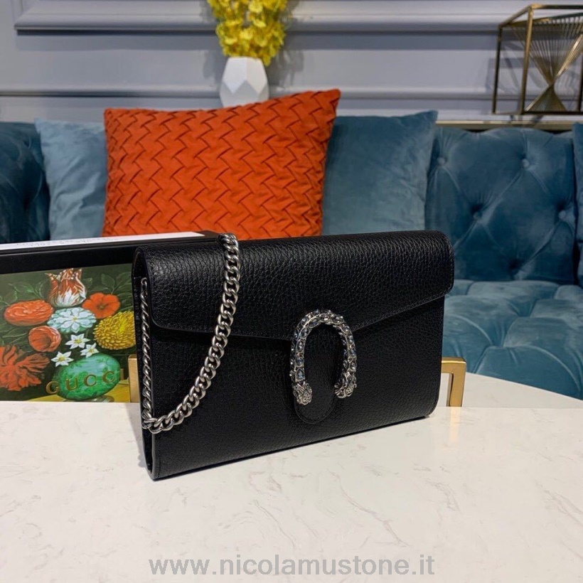 Orijinal Kalite Gucci Woc Dionysus Omuz çantası 20cm Dana Derisi Deri Sonbahar/kış 2019 Koleksiyonu Siyah