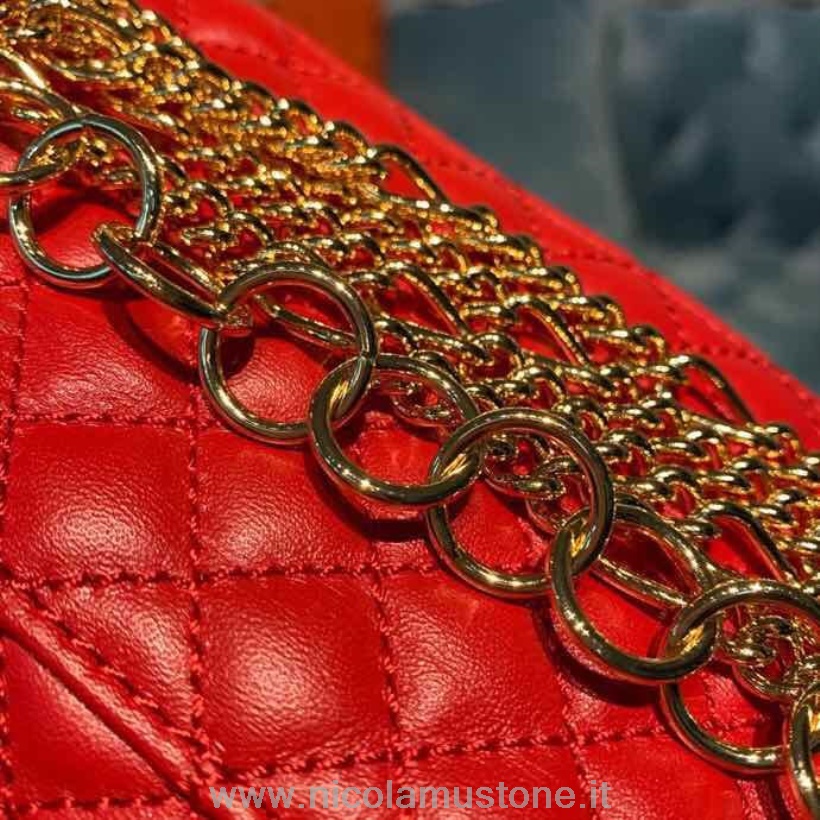 Qualità Originale Gucci Marsupio Catena Cilindrica In Pelle Trapunta 22cm 575163 Pelle Di Vitello Collezione Pre-autunno/inverno 2019 Rosso