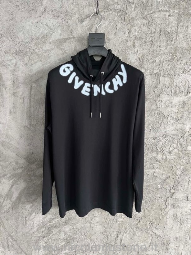 Original Quality Givenchy Pullover Oversize Scheletro Effetto Tag Manica Lunga Collezione Primavera/estate 2022 Nero