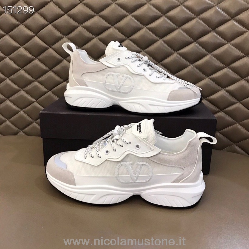 Qualità Originale Valentino Shegoes Sneakers Uomo Collezione Autunno Inverno 2020 Bianco/grigio