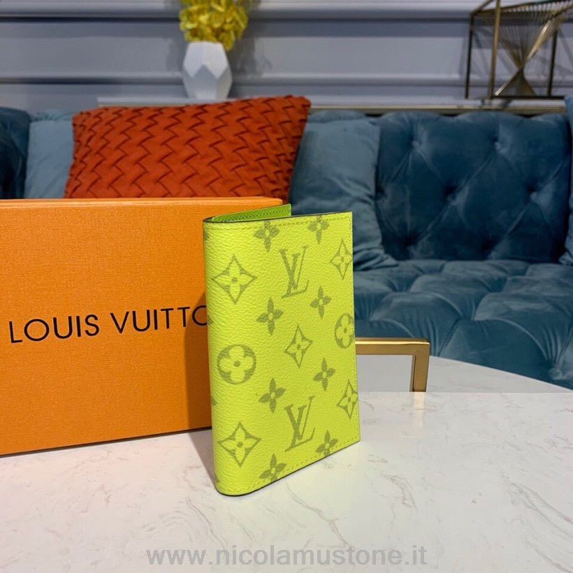 Copertina Del Passaporto Louis Vuitton Di Qualità Originale 15 Cm Tela Monogramma Collezione Primavera/estate 2019 M64501 Giallo Neon