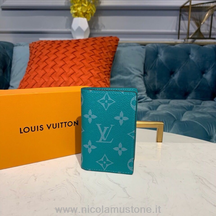 Qualità Originale Louis Vuitton Organizer Tascabile 12 Cm Tela Monogramma Collezione Primavera/estate 2019 M30301 Turchese