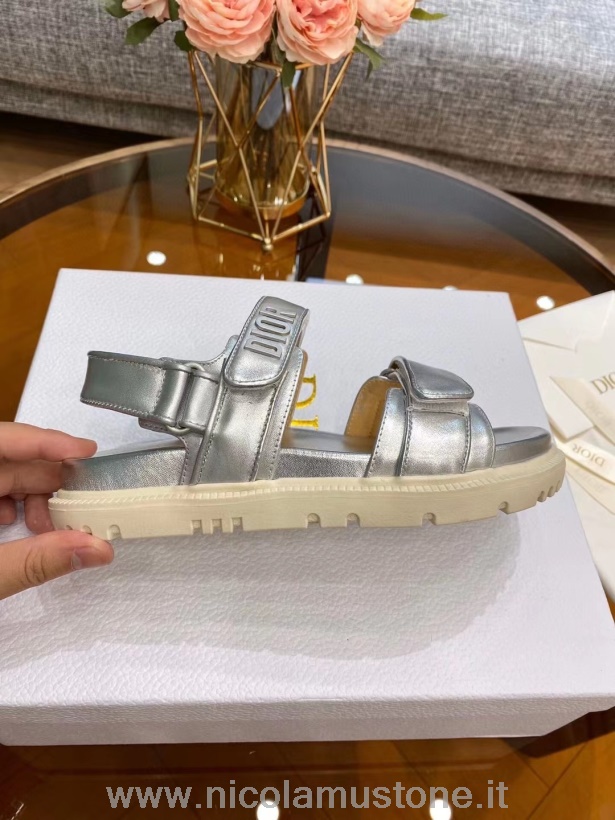 Sandali Con Velcro Christian Dior Dioract Di Qualità Originale Collezione Primavera/estate 2021 Argento