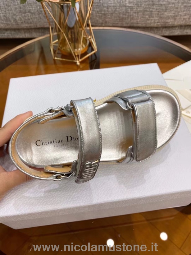 Sandali Con Velcro Christian Dior Dioract Di Qualità Originale Collezione Primavera/estate 2021 Argento